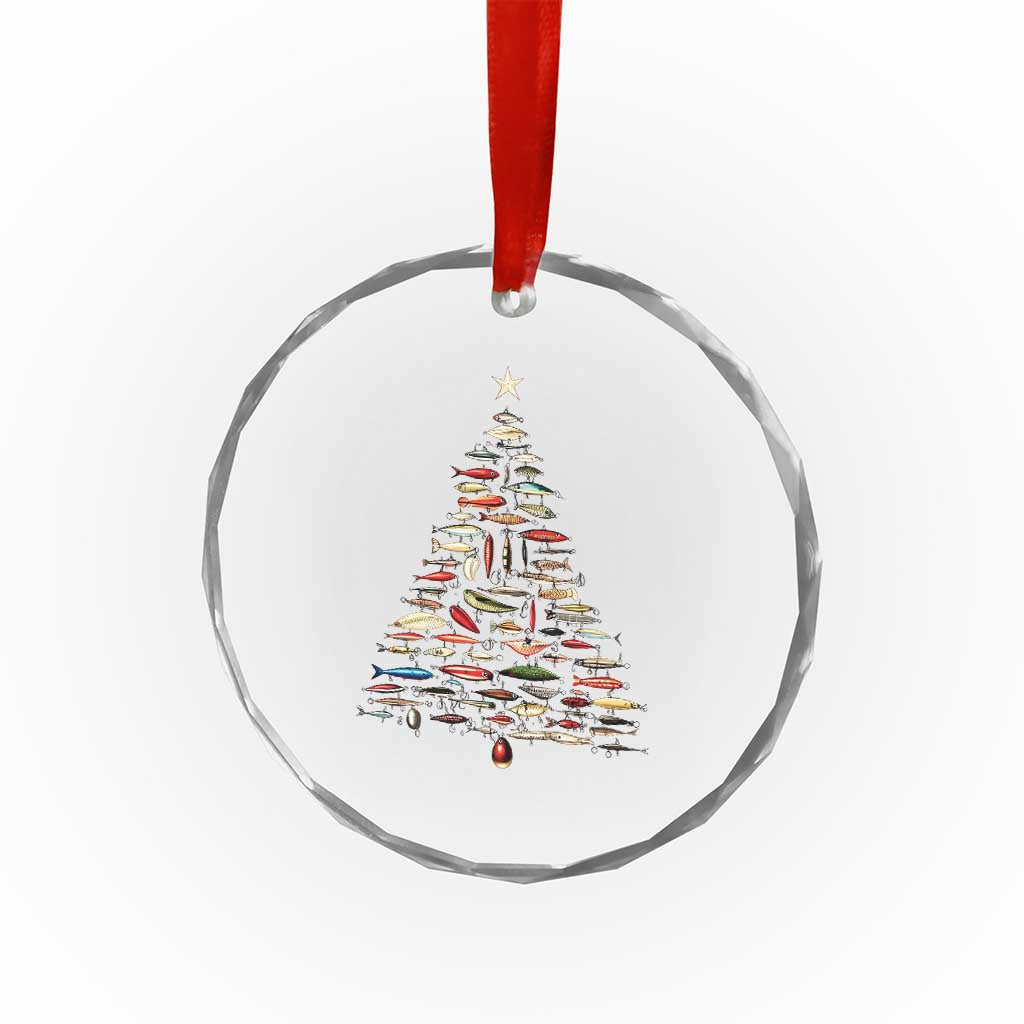 Fishing Lure Christmas Tree Crystal Glass Ornament Retro Fisherman Xmas Fish Fly TS10 Print Your Wear