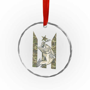 Fishing Puerto Rico Flag Crystal Glass Ornament Bass Fish Fisherman Camo Camouflage US Flag TS10 Print Your Wear