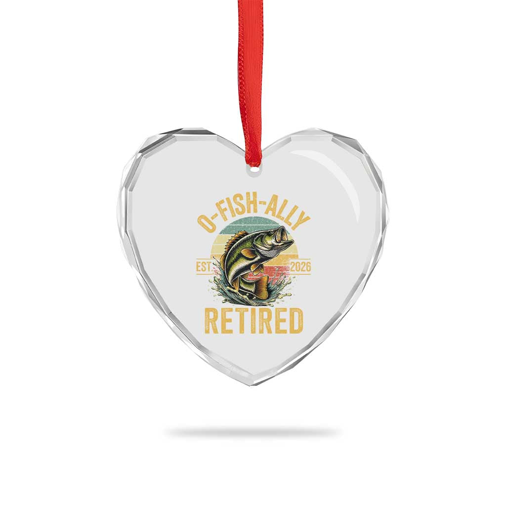 Fishing Retirement Heart Crystal Glass Ornament O Fish Ally Retired 2026 Fisherman Gifts TS11 Print Your Wear