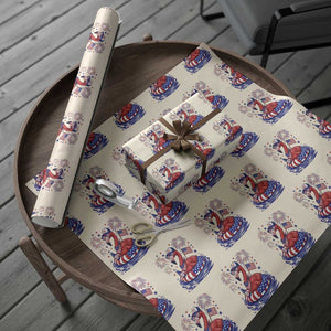 Flamingo 4Th Of July Patriotic USA American Flag Wrapping Paper Roll