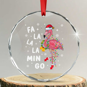 Flamingo Crystal Glass Ornament Hawaii Christmas Xmas Lights Tree TS10 Transparent Glass 3'' Circle Print Your Wear