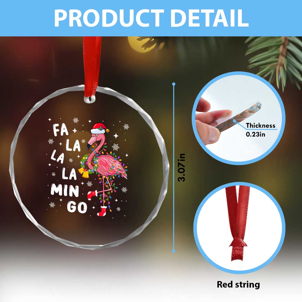 Flamingo Crystal Glass Ornament Hawaii Christmas Xmas Lights Tree TS10 Print Your Wear