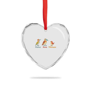 Flicker Dodo Titmouse Subtle FDT Heart Crystal Glass Ornament Funny Bird Lover Nature TS02 Print Your Wear