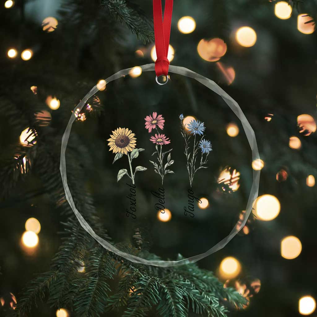Floral FDT Foxtrot Delta Tango Crystal Glass Ornament Funny Offensive Retro TS02 Print Your Wear