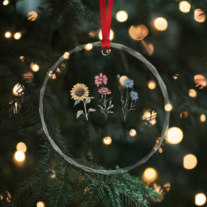 Floral FDT Foxtrot Delta Tango Crystal Glass Ornament Funny Offensive Retro TS02 Print Your Wear