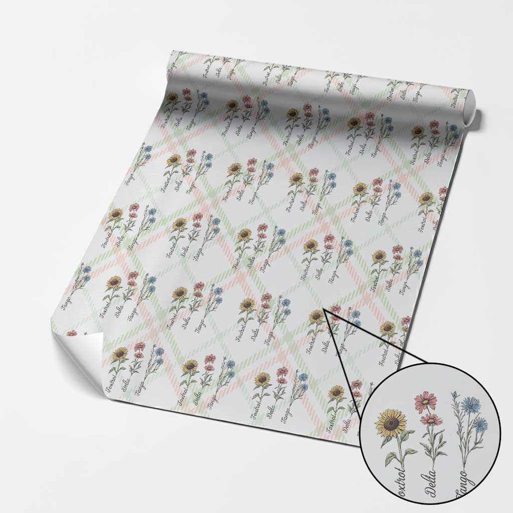 Floral FDT Foxtrot Delta Tango Wrapping Paper Roll Funny Offensive Retro TS02 Christmas Plaid Print Your Wear