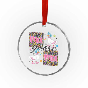 Floral Mama Goose Crystal Glass Ornament Coquette Vintage Aesthetic Geese Mom Mothers Day TS02 Print Your Wear