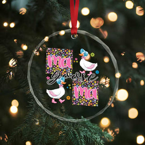 Floral Mama Goose Crystal Glass Ornament Coquette Vintage Aesthetic Geese Mom Mothers Day TS02 Print Your Wear