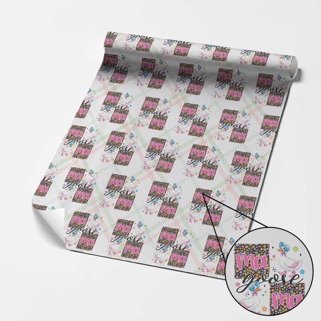 Floral Mama Goose Wrapping Paper Roll Coquette Vintage Aesthetic Geese Mom Mothers Day TS02 Christmas Plaid Print Your Wear