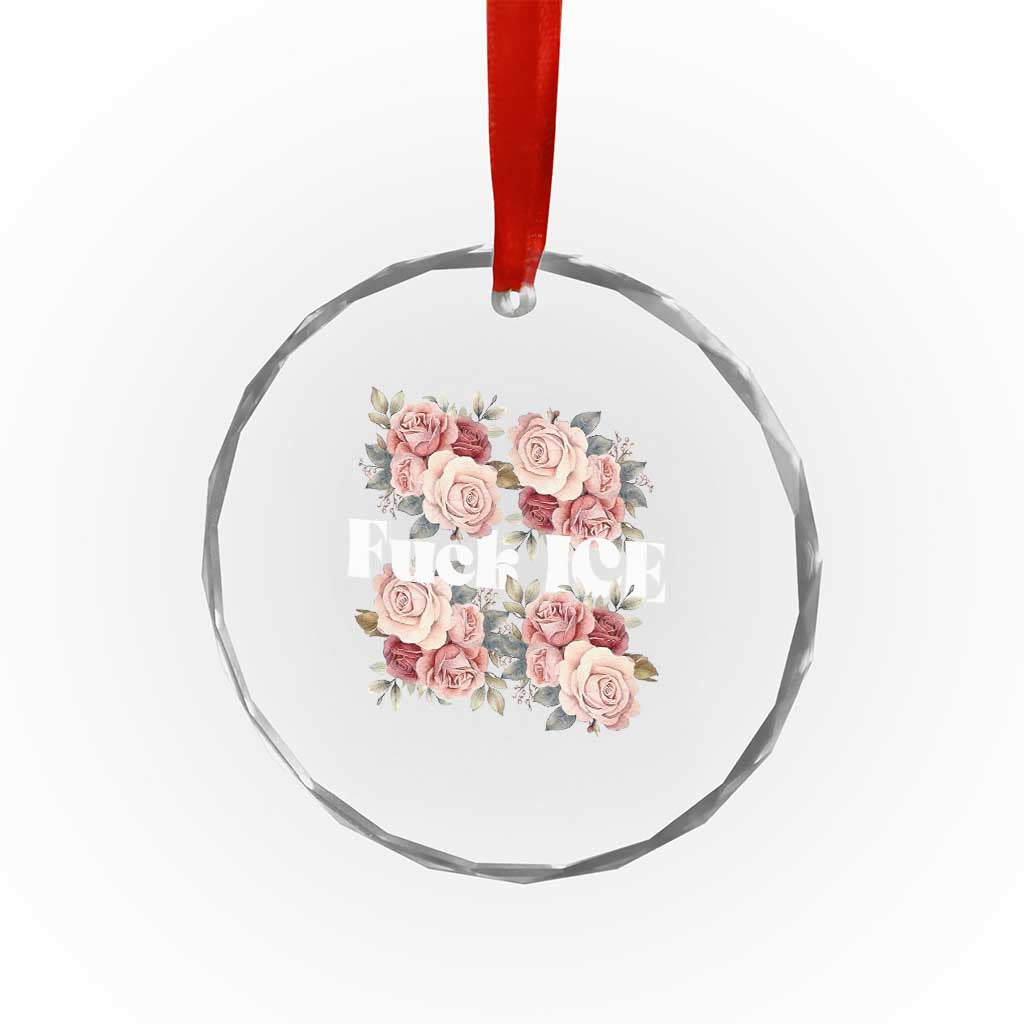 Floral Protest Against Ice Crystal Glass Ornament Justice and Freedom Political Resistance TS02 Print Your Wear