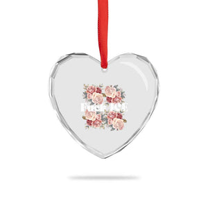 Floral Protest Against Ice Heart Crystal Glass Ornament Justice and Freedom Political Resistance TS02 Print Your Wear