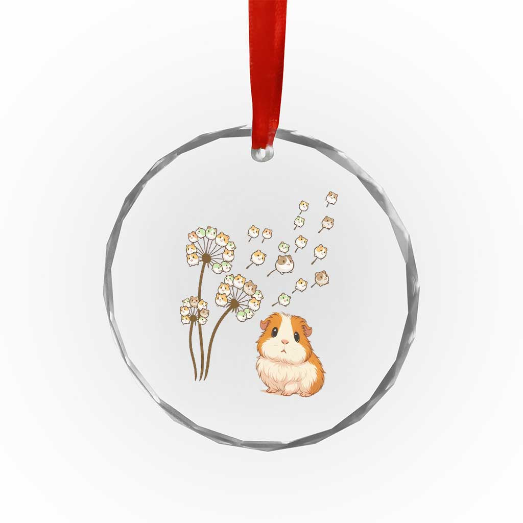 Flower Guinea Pig Dandelion Crystal Glass Ornament Funny Cavy Lover Gift TS12 Print Your Wear