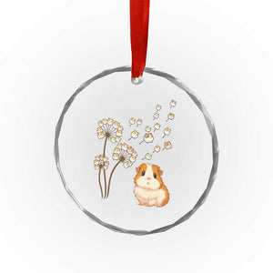 Flower Guinea Pig Dandelion Crystal Glass Ornament Funny Cavy Lover Gift TS12 Print Your Wear