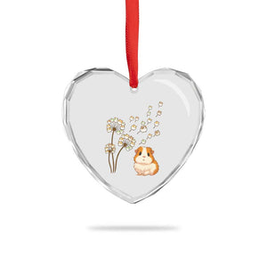 Flower Guinea Pig Dandelion Heart Crystal Glass Ornament Funny Cavy Lover Gift TS12 Print Your Wear