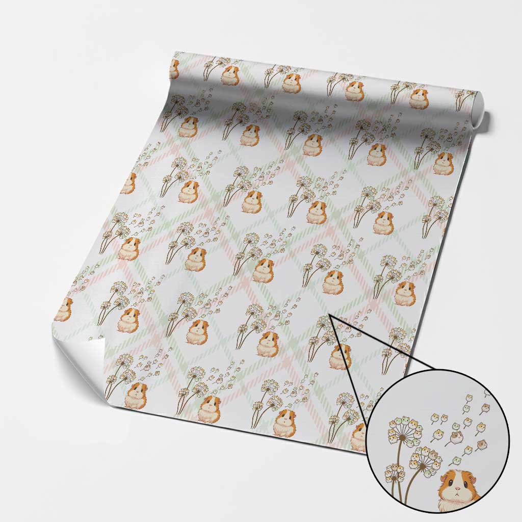 Flower Guinea Pig Dandelion Wrapping Paper Roll Funny Cavy Lover Gift TS12 Christmas Plaid Print Your Wear