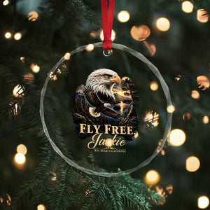 Fly Free Jackie Big Bear Bald Eagle Memorial Crystal Glass Ornament California Valley Sunset Forest Nature Graphic TS02 Print Your Wear