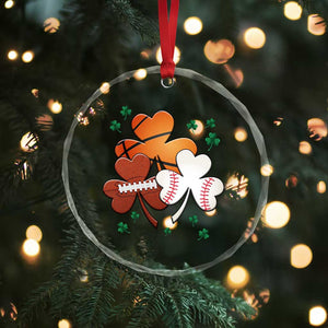 Football Basketball Baseball Shamrock Crystal Glass Ornament Happy St Patricks Day Sport Lover TS02 Print Your Wear