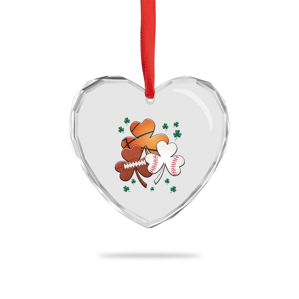 Football Basketball Baseball Shamrock Heart Crystal Glass Ornament Happy St Patricks Day Sport Lover TS02 Print Your Wear