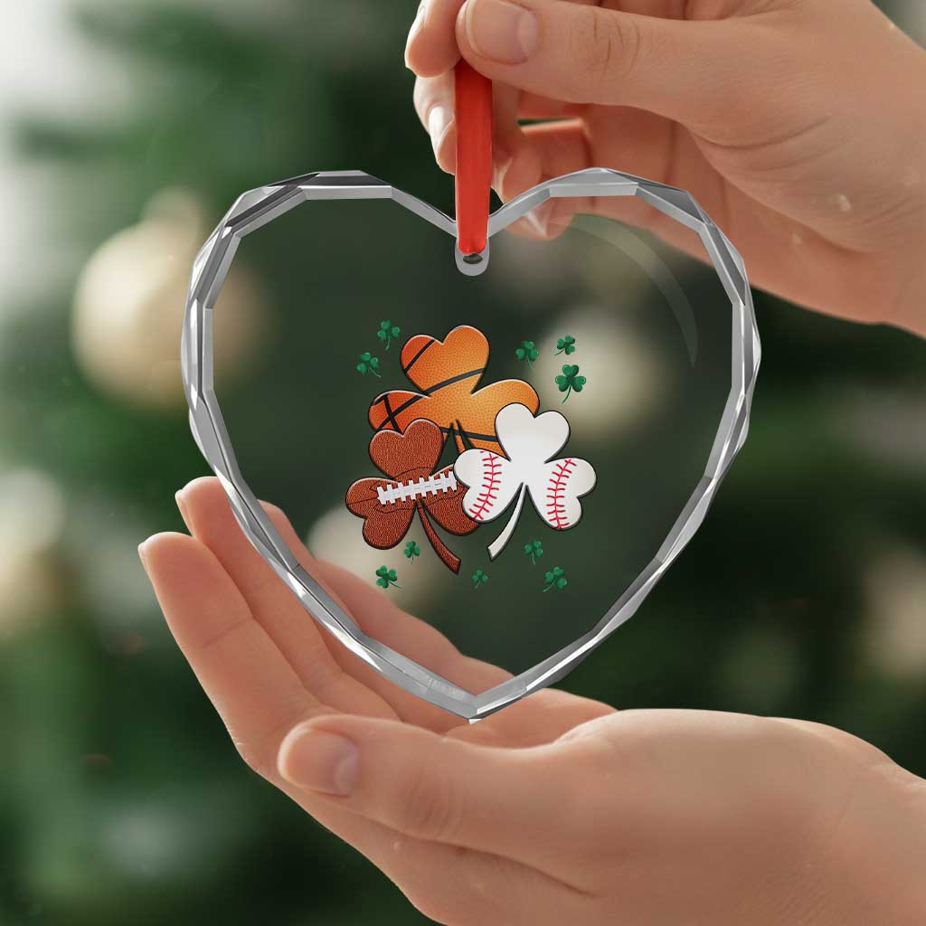 Football Basketball Baseball Shamrock Heart Crystal Glass Ornament Happy St Patricks Day Sport Lover TS02 Print Your Wear
