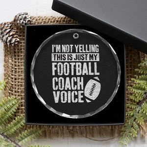 Football Coach Crystal Glass Ornament Cool Distressed Vintage Funny Not Yelling TS10 Print Your Wear