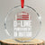 Football Defensive Lineman Crystal Glass Ornament D Line Punishment In Motion American Flag - Print Your Wear