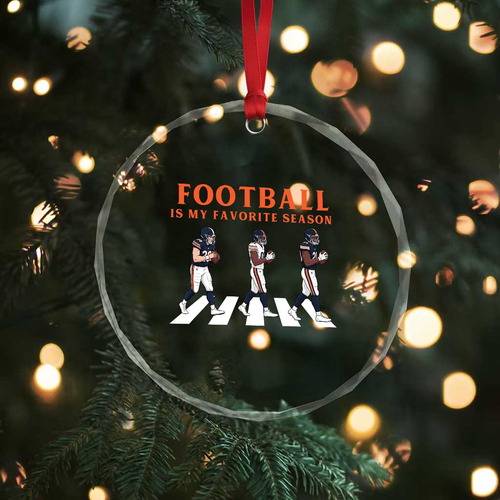 Football Is My Favorite Season Crystal Glass Ornament Funny Football Lover TS14 Print Your Wear