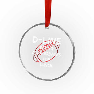 Football Linemen Crystal Glass Ornament D Line Eating Quarterbacks Defensive TS10 Print Your Wear