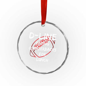 Football Linemen Crystal Glass Ornament D Line Eating Quarterbacks Defensive TS10 Print Your Wear