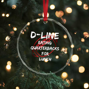 Football Linemen Crystal Glass Ornament D Line Eating Quarterbacks Defensive TS10 Print Your Wear