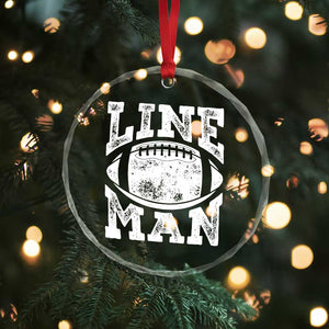 Football Linemen Crystal Glass Ornament Vintage Offensive Lineman TS10 Print Your Wear