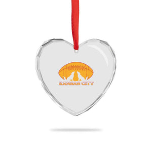 Football Lover Gift Heart Crystal Glass Ornament Midwest Wolf Spirit TS12 Print Your Wear