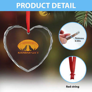 Football Lover Gift Heart Crystal Glass Ornament Midwest Wolf Spirit TS12 Print Your Wear
