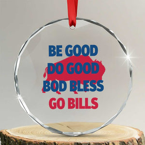 Football Lovers Crystal Glass Ornament Game Day Be Good Do Good God Bless Go BFB TS10 Transparent Glass 3'' Circle Print Your Wear