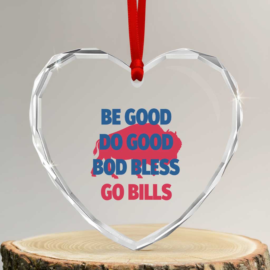Football Lovers Heart Crystal Glass Ornament Game Day Be Good Do Good God Bless Go BFB TS10 Transparent Glass 3'' Heart Print Your Wear