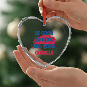 Football Lovers Heart Crystal Glass Ornament Game Day Be Good Do Good God Bless Go BFB TS10 Print Your Wear