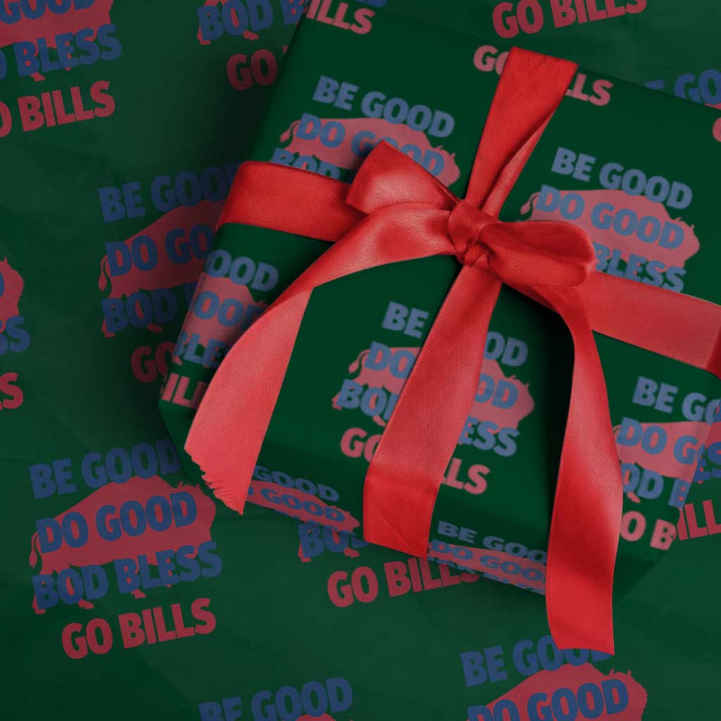 Football Lovers Wrapping Paper Roll Game Day Be Good Do Good God Bless Go BFB TS10 Green Print Your Wear