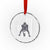 Football Player American Flag Crystal Glass Ornament Cool Distressed Vintage Patriotic TS10 Transparent Glass 3'' Circle Print Your Wear