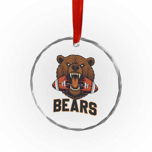 Football Player Gift Crystal Glass Ornament Fierce Br Biting Ball TS12 Print Your Wear
