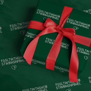 For God So Loved The World John 3 16 Christian Acronym Wrapping Paper Roll Subtle Faith Inspirational Believer Gift TS02 Green Print Your Wear