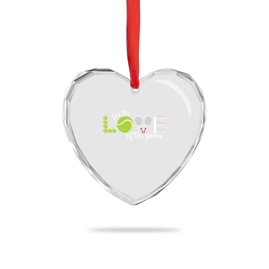 For The Love Of The Game Heart Crystal Glass Ornament Funny Tennis Fan Gift TS12 Print Your Wear