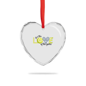 For The Love Of The Game Heart Crystal Glass Ornament Inspirational Tennis Gift TS12 Print Your Wear
