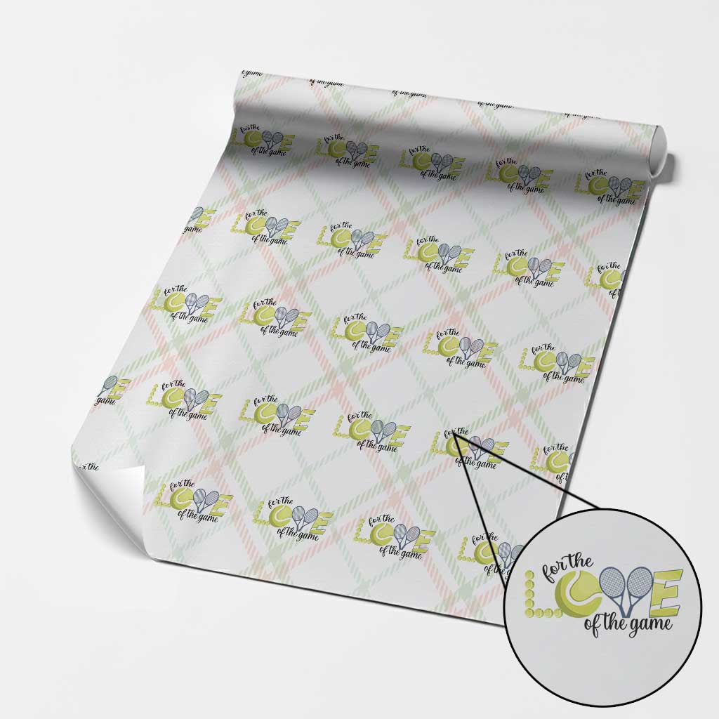 For The Love Of The Game Wrapping Paper Roll Inspirational Tennis Gift TS12 Christmas Plaid Print Your Wear