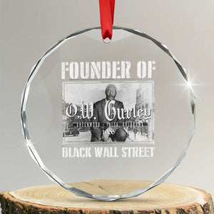 Founder Of Black Wall Street O.W. Gurley Crystal Glass Ornament Black History Month TS11 Transparent Glass 3'' Circle Print Your Wear
