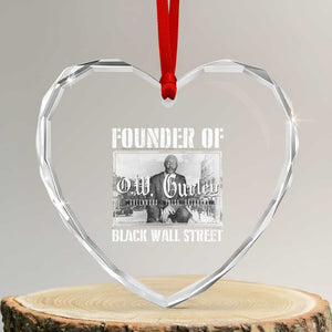 Founder Of Black Wall Street O.W. Gurley Heart Crystal Glass Ornament Black History Month TS11 Transparent Glass 3'' Heart Print Your Wear