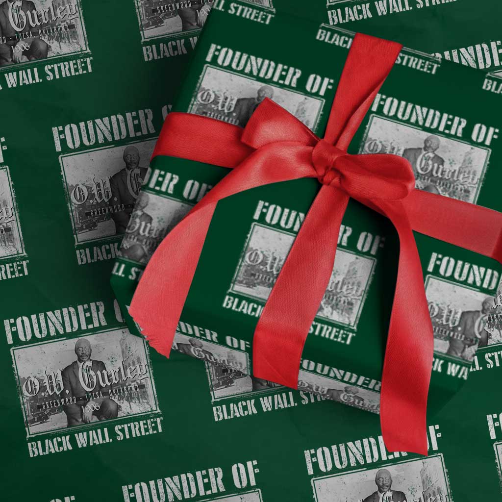 Founder Of Black Wall Street O.W. Gurley Wrapping Paper Roll Black History Month TS11 Green Print Your Wear