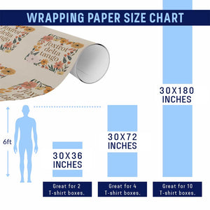 Foxtrots Deltas Tangos Boho Floral Wrapping Paper Roll Funny Offensive TS02 Print Your Wear