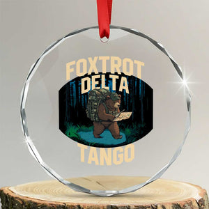 Foxtrots Deltas Tangos Funny Bear Resist Crystal Glass Ornament Protect Our National Parks TS02 Transparent Glass 3'' Circle Print Your Wear