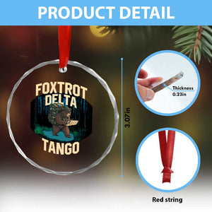 Foxtrots Deltas Tangos Funny Bear Resist Crystal Glass Ornament Protect Our National Parks TS02 Print Your Wear