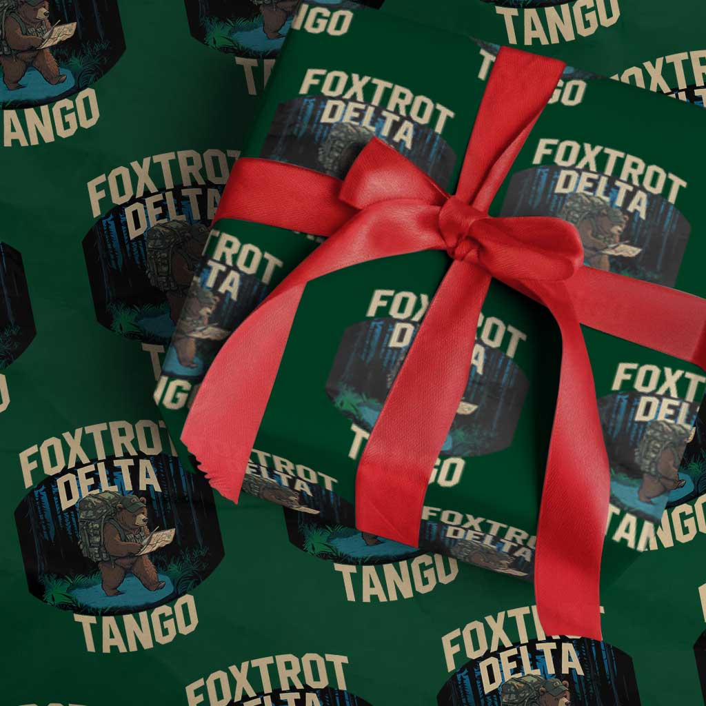 Foxtrots Deltas Tangos Funny Bear Resist Wrapping Paper Roll Protect Our National Parks TS02 Green Print Your Wear