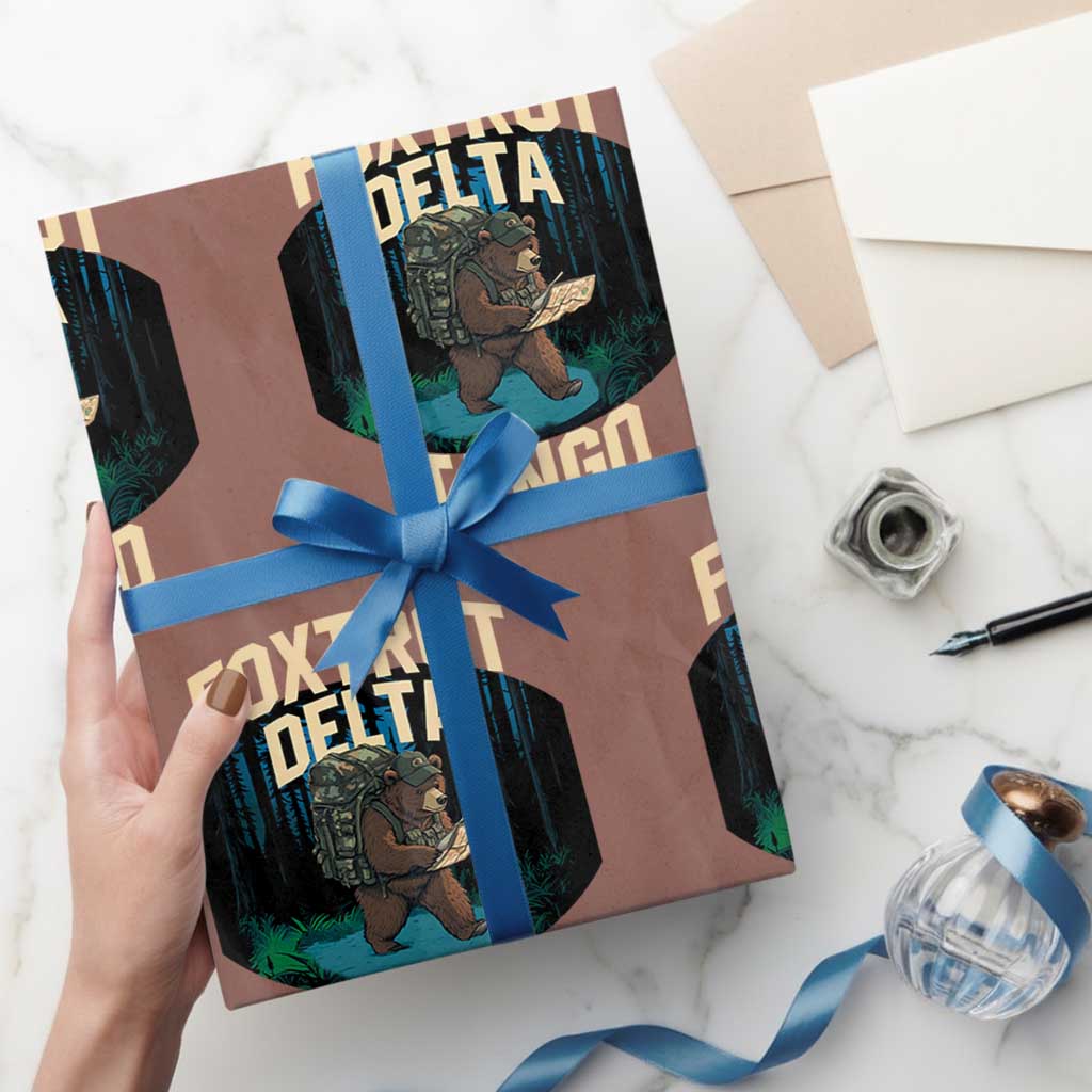 Foxtrots Deltas Tangos Funny Bear Resist Wrapping Paper Roll Protect Our National Parks TS02 Mocha Print Your Wear